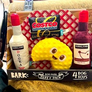 Costco Bark Box Dog Toys 4 piece brand new